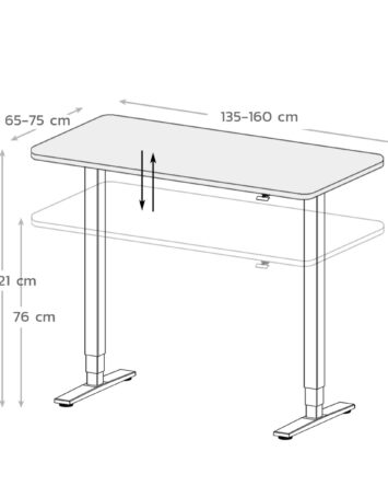 Airlift Table-โต๊ะคอม ปรับระดับความสูงระบบโช๊ค